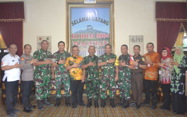 Foto bersama Tim Wasev Mabesad di Makodim 0804/Magetan, Selasa (10/10(