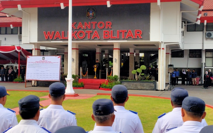 Walikota Blitar Santoso Pimpin Upacara Hari Jadi Jawa Timur ke-78 di Kota Blitar 
