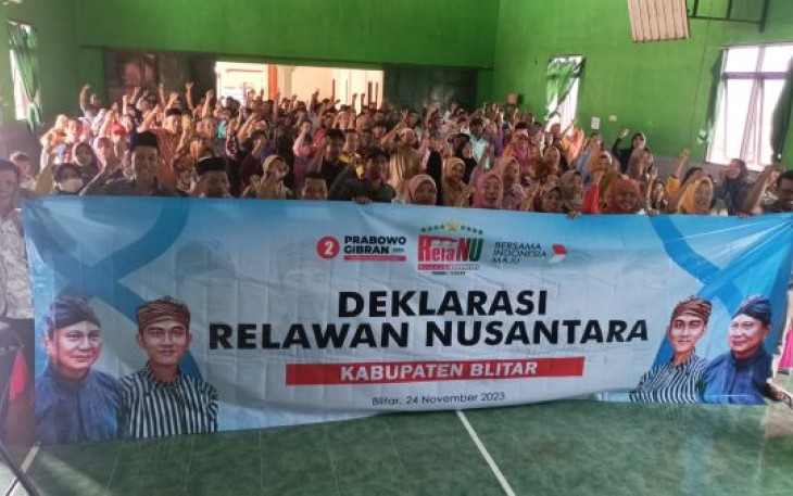 Ratusan Santri di Blitar Dukung Prabowo-Gibran Menangi Pilpres 2024