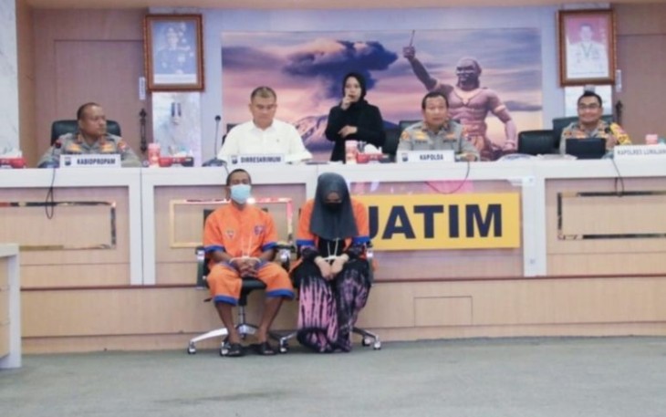 Konferensi pers pengungkapan kasus PMI Ilegal