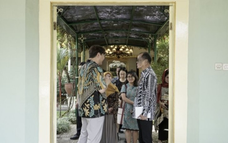 Prof Kwanwoo Shin (kiri) bersama Wakil Gubernur DIY KGPAA Paku Alam X di Yogyakarta, Jum'at (19/5)