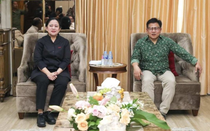 Puan Maharani bersama Cak Imin Ketum PKB di Jakarta, Kamis (27/7)