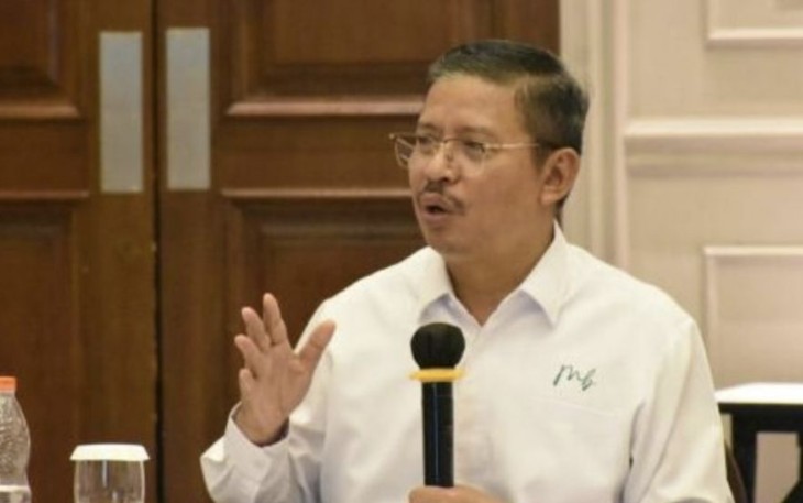 Kepala Balitbang-Diklat Kemenag Amin Suyitno saat memberikan keterangan pers di Jakarta, Selasa (15/8)
