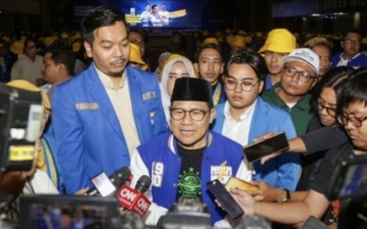 Ketua Umum PKB, Abdul Muhaimin Iskandar. menghadiri Sekolah Pergerakan Nasional bertajuk Pergerakan Menuju Perubahan di Auditorium Kampus II Universitas Pamulang (Unpam) Tangerang Selatan, Sabtu (23/9/23).