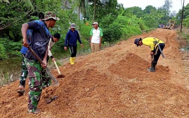 Pengerjaan sasaran fisik TMMD ke 118 Kodim Berau 