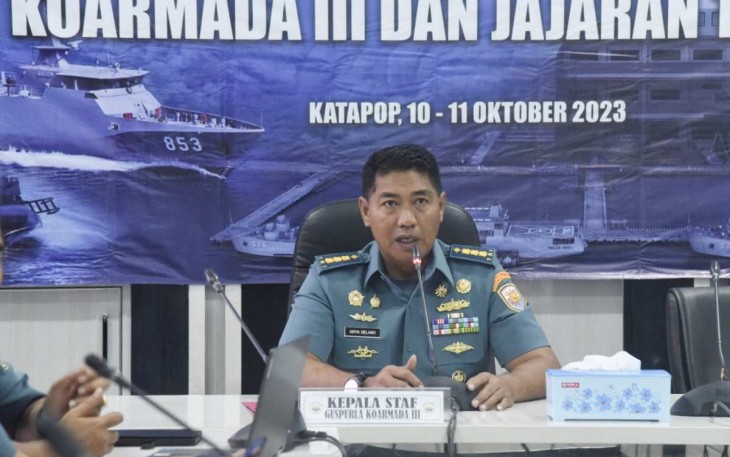 Kepala Staf Guspurla Koarmada III Kolonel Laut (P) Arya Delano