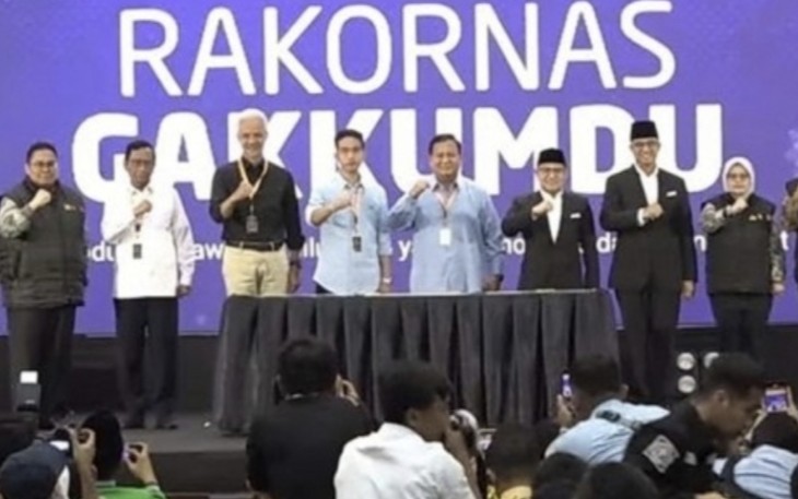 Deklarasi Kampanye Damai Tiga Paslon Pemilu 2024 di Grand Sahid Hotel Jakarta, Senin (27/11)