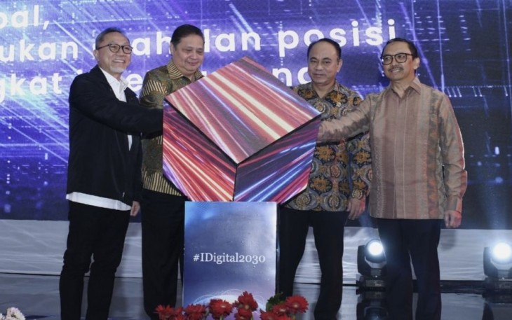 Launching Buku Putih Strategi Nasional Pengembangan Ekonomi Digital Indonesia 2030 di Jakarta, Rabu (6/12)