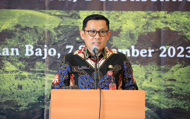 Indra pada acara Workshop Integrasi Pengelolaan Keuangan Berbasis Elektronik (SAKTI) dan Koordinasi Penatausahaan dan Pertanggungjawaban Pengelolaan Keuangan Negara Tahun 2023 di Hotel The Jayakarta Suites Komodo, Nusa Tenggara Timur, Kamis (7/9/2023).