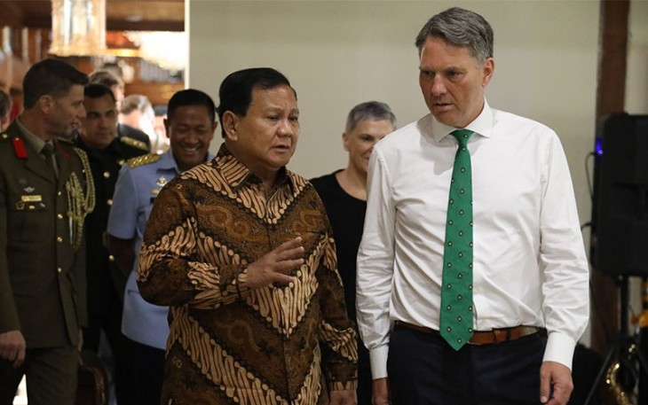 Menhan Prabowo saat Sambut Hangat Menhan Australia di Hambalang