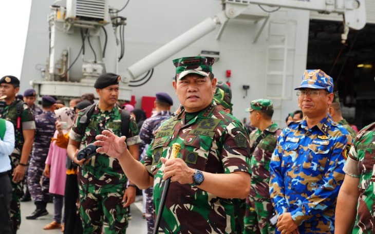 Panglima TNI Laksamana TNI Yudo Margono, S.E., M.M., saat menutup secara resmi latihan gabungan terpadu Asean Solidarity Exercise 01-Natuna Tahun 2023, yang bertempat di Sabang Mawang Natuna, Sabtu  (23/9/2023) kemarin.