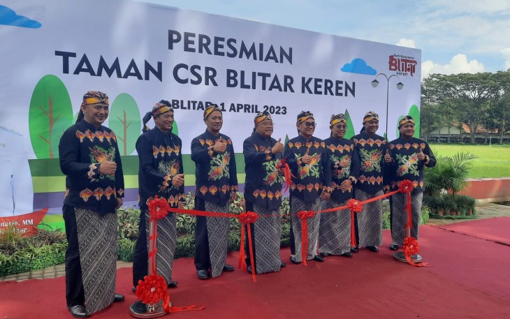 Walikota Blitar Santoso bersama Forkopimda Usai Launching Taman CSR