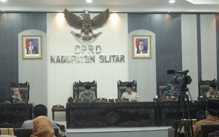Situasi Rapat Paripurna DPRD Kabupaten Blitar, 5 Juni 2023.