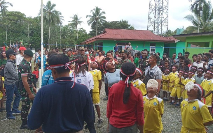 Babinsa Koramil 1710-07/Mapurujaya Bersama Brigif-20/IJK Gelar Lomba Rakyat