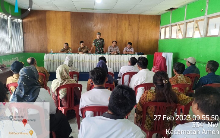 Polsek Lebong Utara Hadiri Rapat Koordinasi Permasalahan di Desa Nangai Tayau