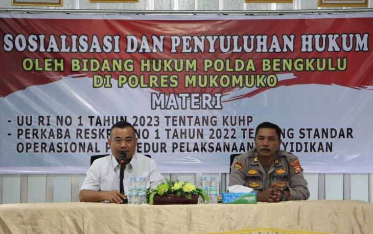 Polda Bengkulu Sosialisasi dan Penyuluhan Hukum di Polres Mukomuko