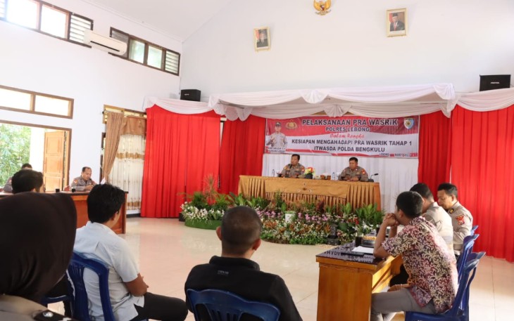 Polres Lebong Laksanakan Kegiatan Pra Wasrik Persiapan Audit Kinerja Itwasda Tahap I TA 2023