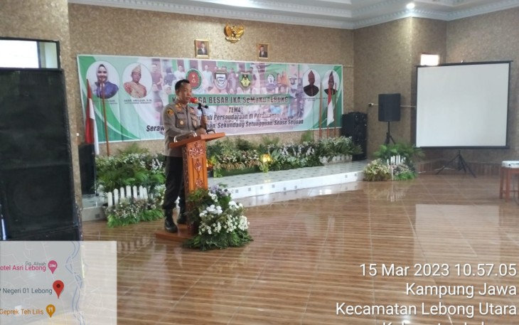 Kapolres Lebong Hadiri Pertemuan Rutin dan Silaturahmi Ika Semaku