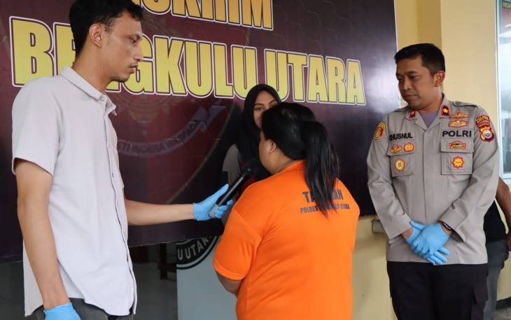 Polres Bengkulu Utara saat press release