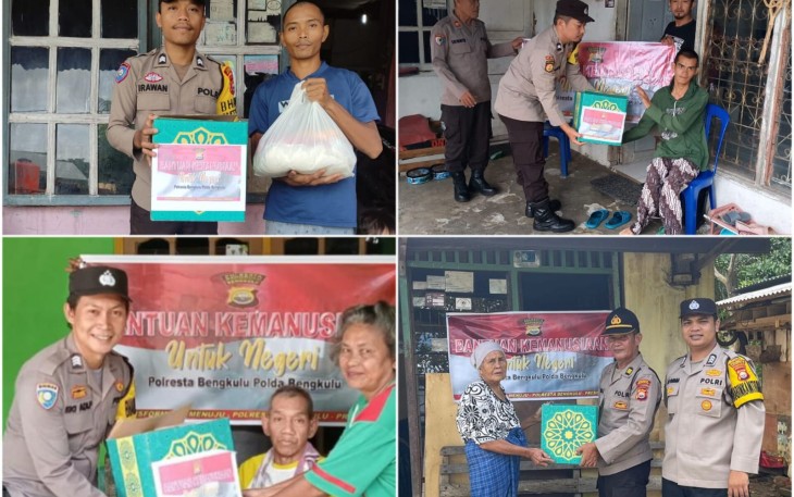 Polresta Bengkulu Distribusikan Bansos ke Warga di 4 Kecamatan Kota Bengkulu