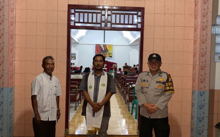 Polsek Giri Mulya Lakukan Pengamanan Ibadah Kamis Putih