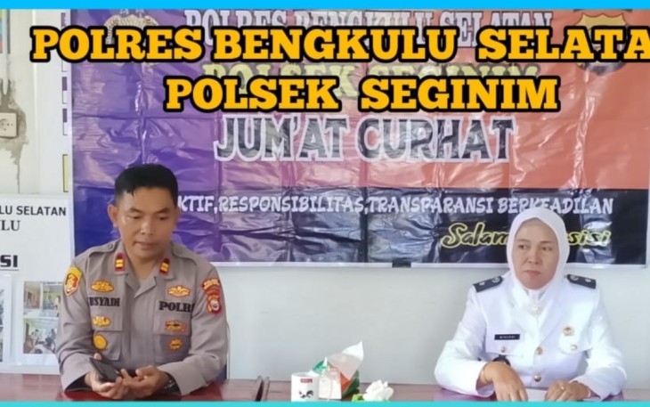 Tampung Aspirasi Masyarakat, Kapolsek Seginim Gelar Jumat Curhat di Desa Darat Sawah Ulu 