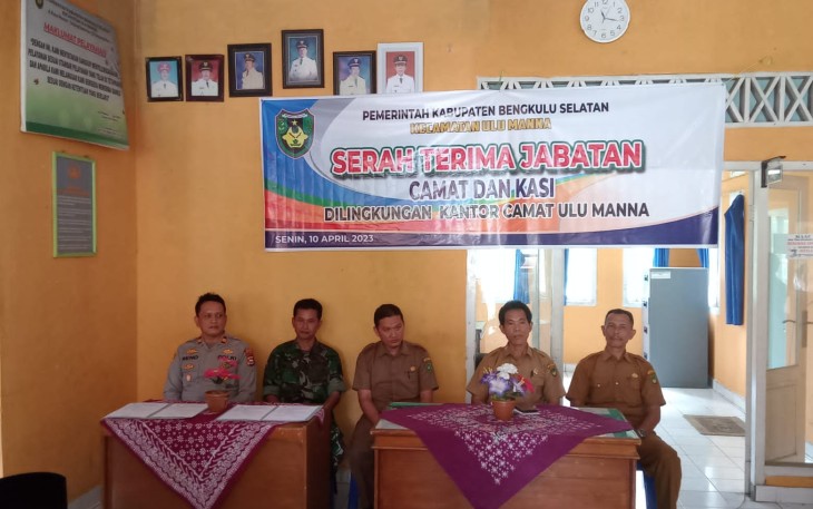 Kapolsek Pino Hadiri Sertijab Camat dan Kasi Kecamatan Ulu Manna 