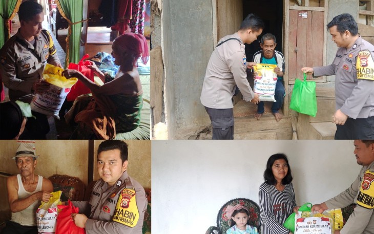Tuna Karya, Janda dan Lansia Sakit Terima Bansos dari Polsek Lebong Atas