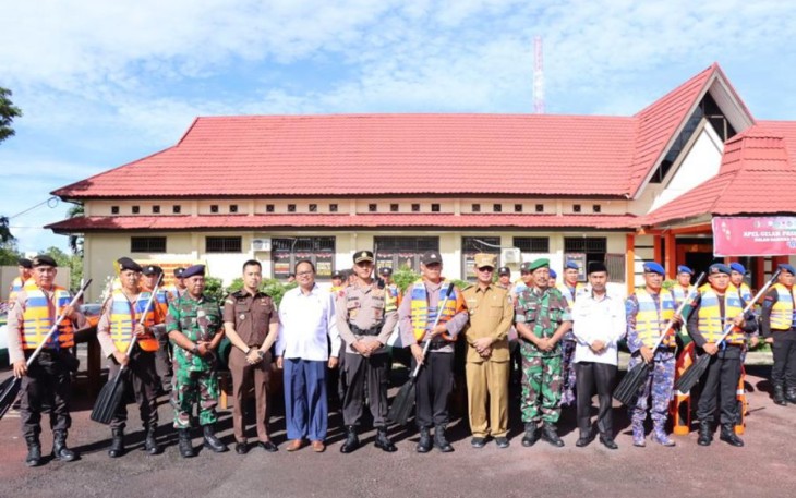 Kapolres Kaur Pimpin Apel Gelar Pasukan Ops Ketupat Nala 2023