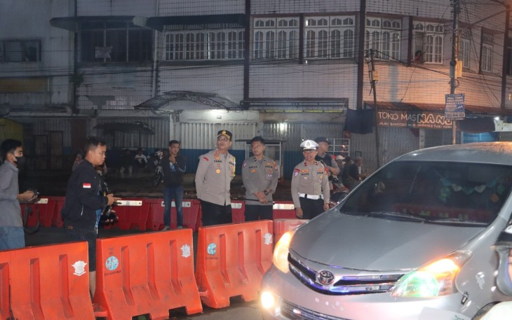 Kapolres Kepahiang Pantau Langsung Pengamanan Malam Takbiran