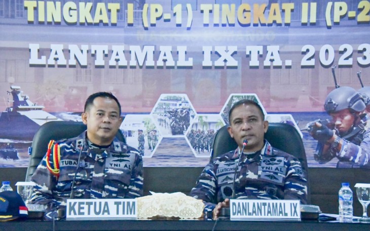 Danlantamal IX saat Buka Latihan Uji Terampil Pangkalan