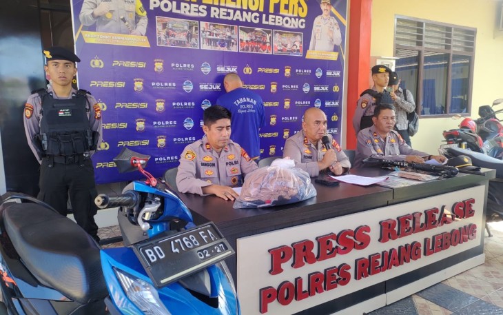 Polres Rejang Lebong saat press release