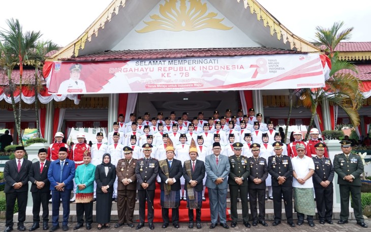 Pj Walikota Tebing Tinggi Inspektur Upacara HUT Ke-78 Kemerdekaan RI