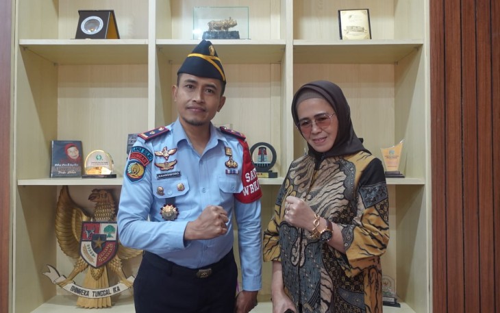 Kepala Lapas Suliki saat bersama Kepala Dinkes Provinsi Sumatra Barat.