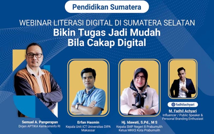 Webinar Literasi Digital di SMPN 8 Prabumulih