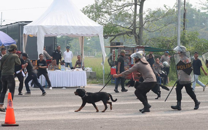 Polda Kalteng Gelar Simulasi Sispamkota