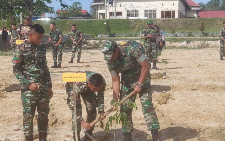  Kodim 1417/Kendari Gelar Penanaman Pohon 
