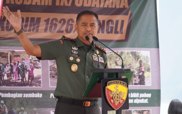 Pangdam IX/Udayana Mayjen TNI Harfendi, S.I.P., M.Sc Gelar Kegiatan Acara Karya Bakti