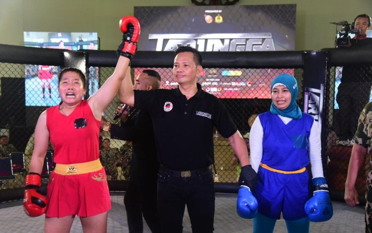Prajurit Korps Wanita Angkatan Laut Berasil Juarai Ajang Bergengsi MMA Fighting Championship 