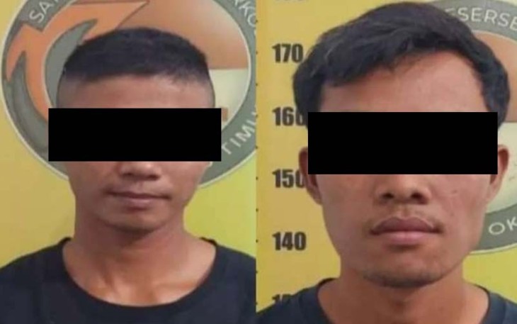 Dua tersangka saat diamankan