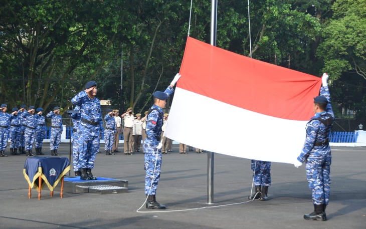 Personel Koharmatau Melaksanakan Upacara 17-an Bulan Maret Tahun 2023 
