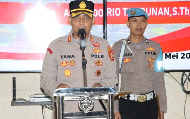 Kapolres Kepahiang AKBP Yana Supriatna, S.IK, M.Si saat pimpin sertijab
