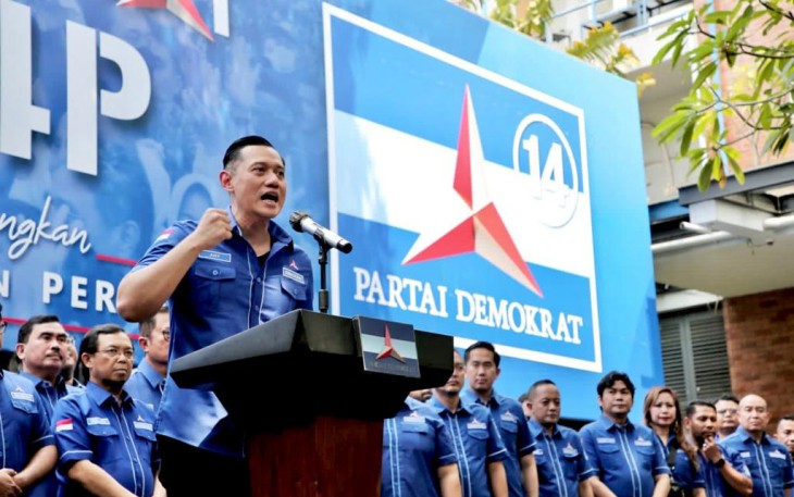 AHY, dalam konferensi pers di kantor DPP Partai Demokrat, Kamis (12/1).