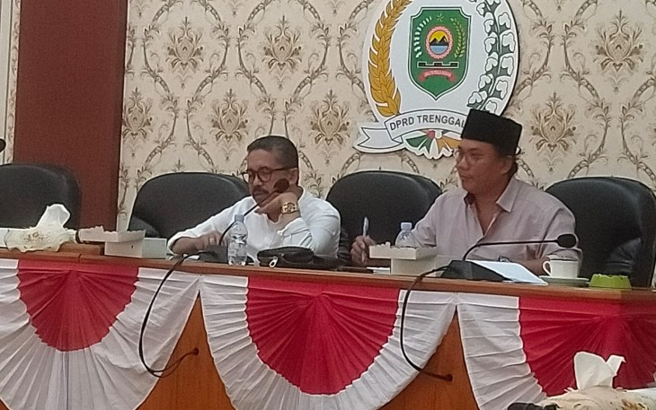 Situasi Rapat Kerja Komisi IV DPRD Kabupaten Trenggalek Bersama OPD Mitra kerja di aula DPRD Kabupaten Trenggalek, Senin (25/7/2023)