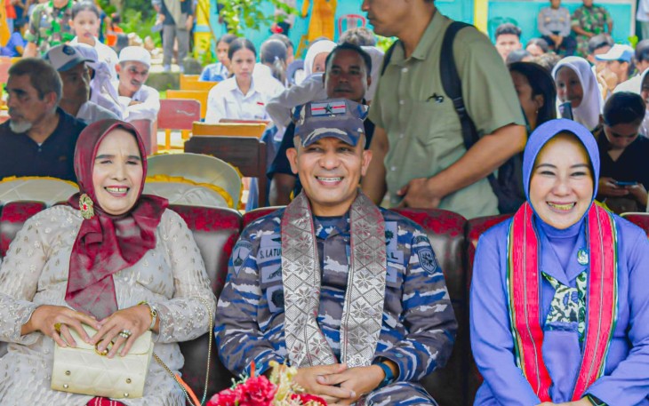 Danlantanal IX Hadiri Pelantikan Dpack Granat Maluku di Pulau Haruku dan Ajak Putra Putri Menjadi Prajurit TNI AL