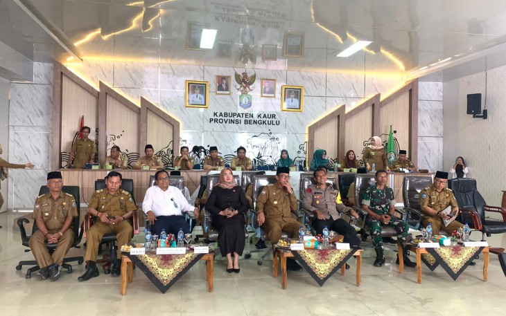 Bupati Kaur Ikuti Roadshow Virtual Kemenko PMK RI