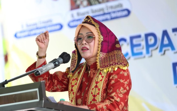 Lilik Umi Nashriyah pada agenda Sosialisasi Percepatan Penurunan Stunting tingkat Desa di Kabupaten Lampung Selatan, pada Selasa (7/3/2023).