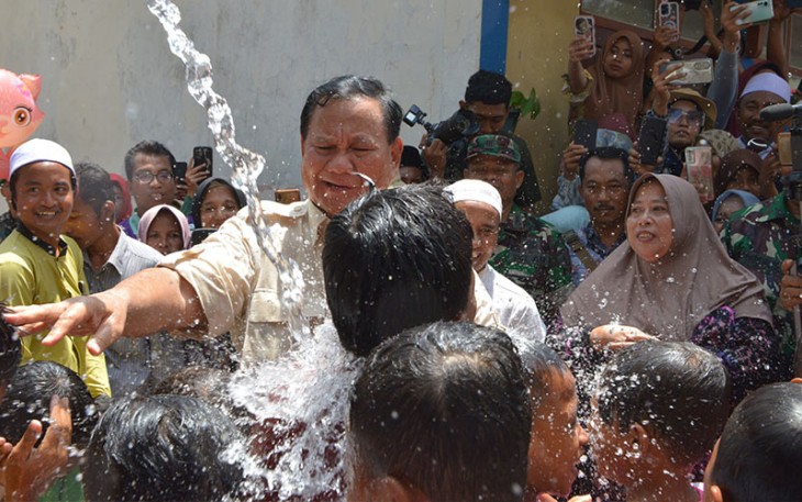 Menhan Prabowo saat Resmikan Sumber Titik Air di Pamekasan