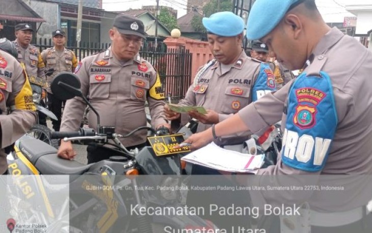 Propam Polres Tapanuli Selatan (Tapsel), laksanakan cek kenderaan dinas personel, baik roda dua dan empat di Polsek Padang Bolak serta Dolok, Selasa (14/3/2023) pagi.