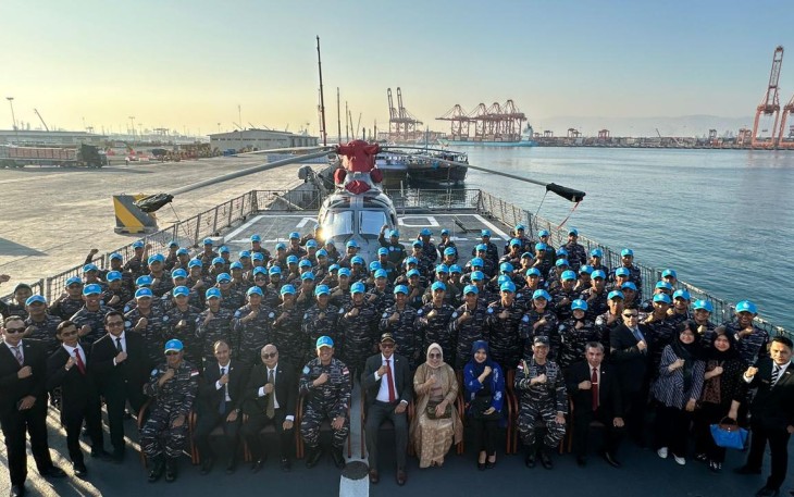 KRI Diponegoro-365 yang tergabung dalam Satgas Maritime Task Force (MTF) TNI KONGA XXVIII-O/UNIFIL tiba di Port of Salalah, Oman, Rabu (27/12)